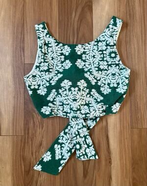 Sézane ÉDITIONS Claire Blouse in Green Jacquard Size 44 (US 12)